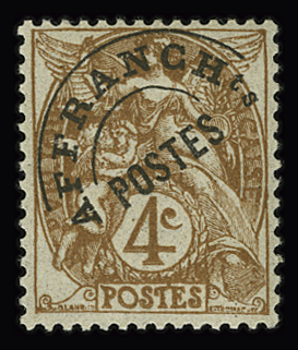 N°40a 4c brun avec surcharge grasse, Type II, bon