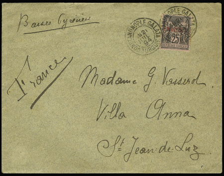 N° 4 obl. càd Constantinople Galata 21.07.1894 Turquie