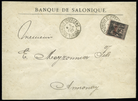 N° 4 obl. càd Salonique 03.06.1902 Turquie sur lettre