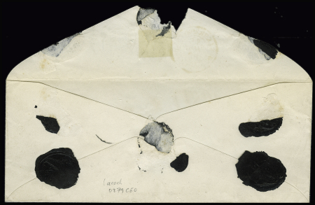 N° 16 avec voisin, obl. PC 1727 sur lettre chargée