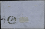 N° 65 (x2) +38 sur lettre de Paris 1877 pour la Pologne