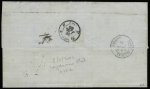 Grèce : N°92, 2 pièces OBL CAD "Marseille Cours du Chapitre" (1880) sur lettre recommandée pour Rhodes. TB