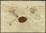 Malte : N°89 + 90 + 100 OBL CAD "Marseille Cours du Chapitre" (1891) sur lettre du 3ème échelon de poids pour Malte. TB