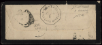 Russie : Bande de deuil aff. n°97 OBL CAD "Paris 14 R. de Strasbourg (1897) adressée au prince Dabija de la famille impériale Romanov. TB