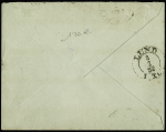 Suède : n°83 + 85 en paire + 75 OBL CAD "Paris 71 PL. Victor Hugo" (1892) sur env. entier postal 15c sage du 1er échelon pour Lund. TB