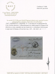 Sainte-Croix : (Antilles danoises) : n°72 OBL CAD "Bordeaux Gironde" (1877) seul sur lettre pour l'Ile de Sainte-Croix (Antilles danoises) avec taxe locale 4 cents au crayon rouge pour le transfert entre Saint-Thomas et