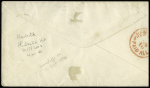 Etats-Unis : n°60 + 66 OBL CAD "Paris R.Bonaparte (1876) sur lettre pour new-York (1er échelon de poids par voie d'Angleterre). AFF composé Cérès-Sage. TB
