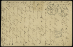 Etats-Unis : n°75 + 77 OBL CAD "Versailles Qer Notre Dame" (1877) sur carte postale précurseur pour New Haven. RR et TB