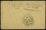 Etats-Unis : n°98, 50c rose OBL CAD "Paris 1 PL. de la Bourse" (1893) su lettre recommandée du 1er échelon pour Painesville (Ohio) réexpédiée à Cleveland. TB