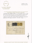 Angola : n°89, 2 pièces + 92 en paire OBL CAD "Paris rue Cambon" (1881) sur lettre pour le Gouverneur Général de l'Angola du 2ème échelon de poids (30 sept 81 - dernier jour du tarif du 1 mai 1878). Destina