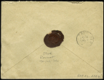 Zanzibar : n°98 OBL "Paris 88 Bd St Martin" (1900) sur lettre recommandée du 1er échelon de poids pour Zanzibar avec arrivée au verso (tarif du 16.1.1879). TB