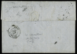 Syrie : n°69, 30c brun clair OBL CAD "Marseille Bches du Rhone" (1877) sur lettre du 1er échelon avec au verso CAD d'arrivée "Beyrouth Syrie". TB