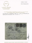 Malaisie : n°89 + 97 OBL "Paris 104 av. Bosquet" (1894) sur env. entier postal 15c sage recommandé du 1er échelon de poids pour Magelang. RR et TB