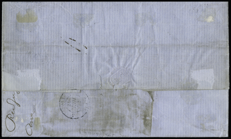 N° 17B 80c rose x3 sur une lettre au 3è échelon