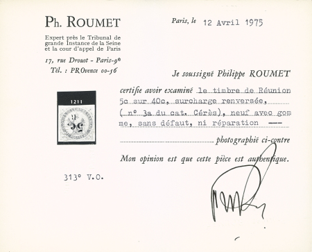 N° 3a Surchargée renversée, neuf, oxydé sinon TTB,