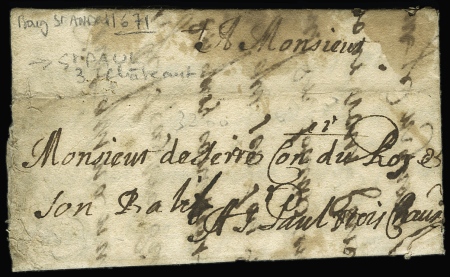 6 ARDECHE : BOURG ST ANDEOL Lettre de 1671 pour St