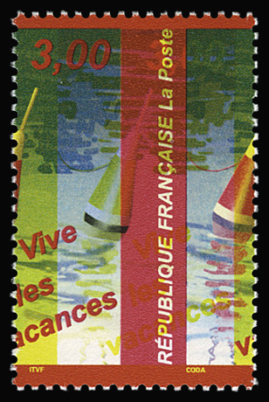 n° 3243 Vive les vacances, variété "couleur jaune,