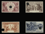 N° 149/152 Exposition coloniale 1931, Essais de couleur