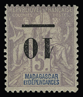 N° 49a et 50a Variété surcharge renversée, très