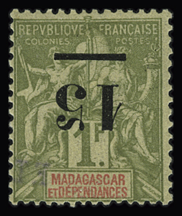 N° 49a et 50a Variété surcharge renversée, très