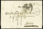 Lettre avec CAD type 15 "Mostaganem Algérie" (3 oc