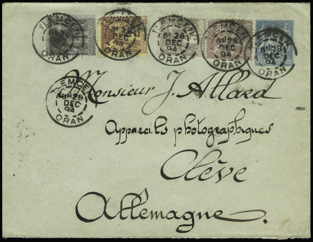 N°83 + 85 + 87 + 88 OBL CAD "Tlemcen Oran" (28 dec