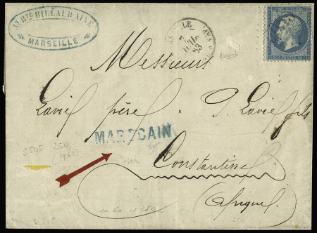 N°22 OBL GC 5055 + CAD "Marseille bateau a vapeur"