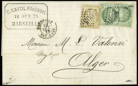 N°53, 2 pièces + n°55 OBL GC 5005 + CAD "Marseille
