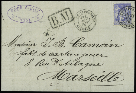 N°78 OBL CAD type 17 "Philippeville Algérie" (21 n