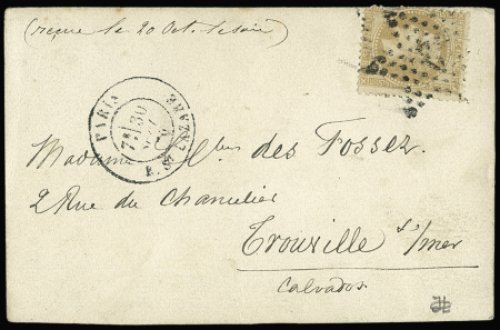 N°28 OBL étoile + CAD "Paris R. St Lazare (30 sept