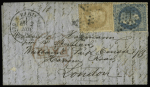 N°28+29 OBL étoile + CAD "Paris R. de Vlles Haudrt