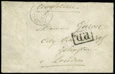 Lettre non affranchie avec CAD "Paris (60)" (14 fe