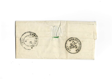 Lettre sans timbre avec CAD T17 Vincennes (28 sept