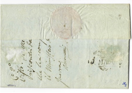 Lettre avec MP rouge "Trieste Illyrie" + cachet no