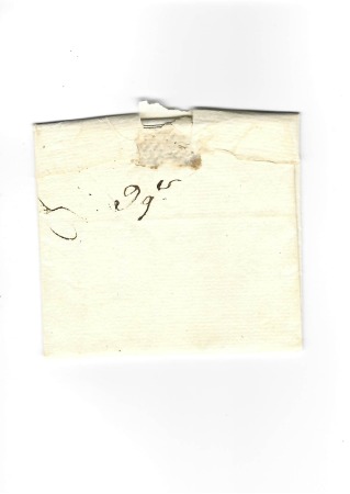 N°132 département du Ter : lettre avec MP rouge "1