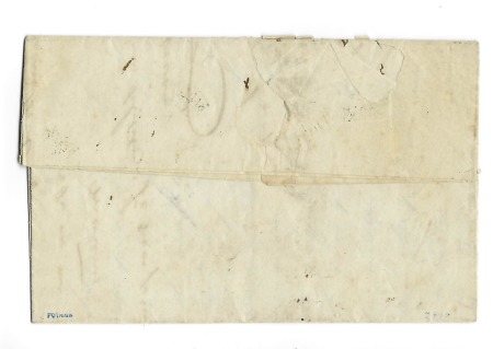 Lettre avec MP encadrée "St Pierre 23 juillet" + M