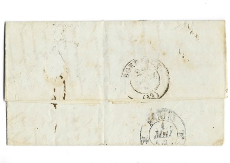 Lettre avec MP encadrée "St Pierre 9 janvier" (183