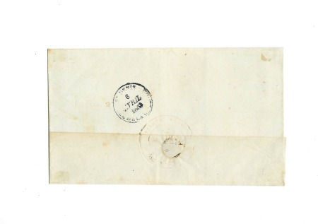 Lettre locale pour Saint Denis avec CAD noir "Ste 