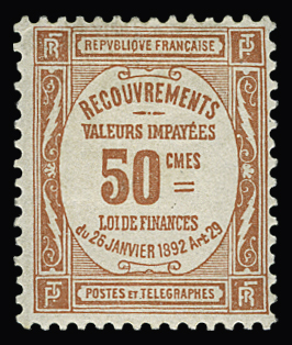 N° 47 50c rouge, TB