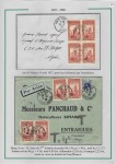 1919-1956, Collection sur pages de 113 plis en 3 classeurs,