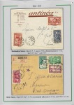 1919-1956, Collection sur pages de 113 plis en 3 classeurs,