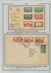 1919-1956, Collection sur pages de 113 plis en 3 classeurs,