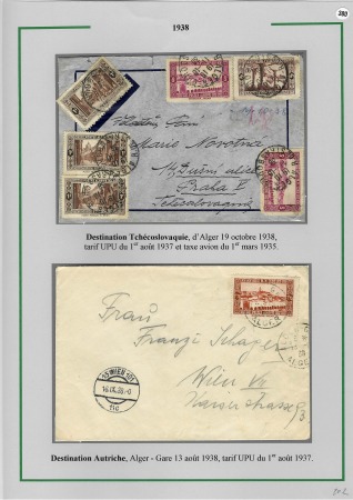 1919-1956, Collection sur pages de 113 plis en 3 classeurs,
