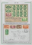 1919-1956, Collection sur pages de 113 plis en 3 classeurs,