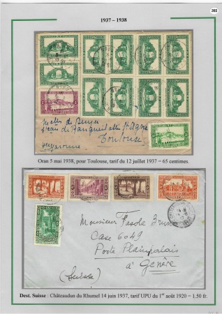 1919-1956, Collection sur pages de 113 plis en 3 classeurs,