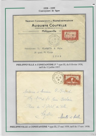 1919-1956, Collection sur pages de 113 plis en 3 classeurs,