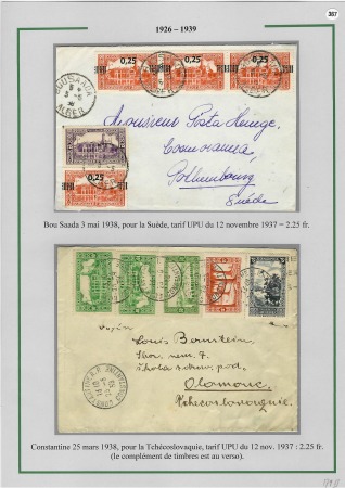 1919-1956, Collection sur pages de 113 plis en 3 classeurs,