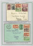 1919-1956, Collection sur pages de 113 plis en 3 classeurs,