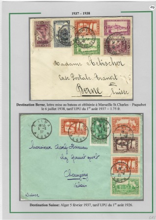 1919-1956, Collection sur pages de 113 plis en 3 classeurs,