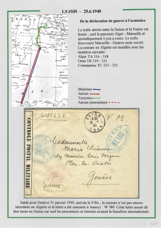 La seconde guerre mondiale en Algérie 1939 - 1942; 